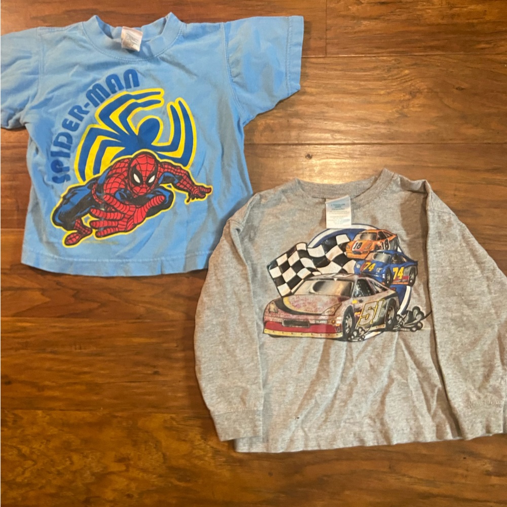 Spiderman (2T) and Race Car (3T) kids bundle